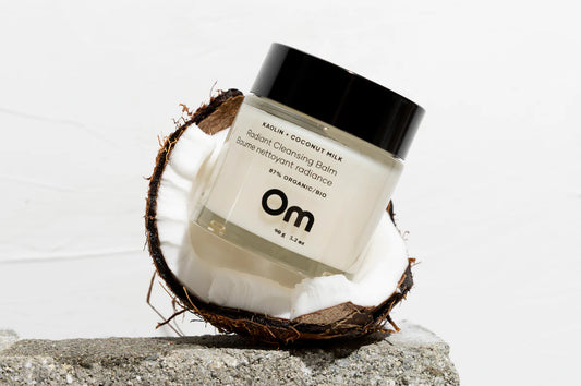Om Organics Skincare Kaolin + Coconut Milk Radiant Cleansing Balm - Mini 14g