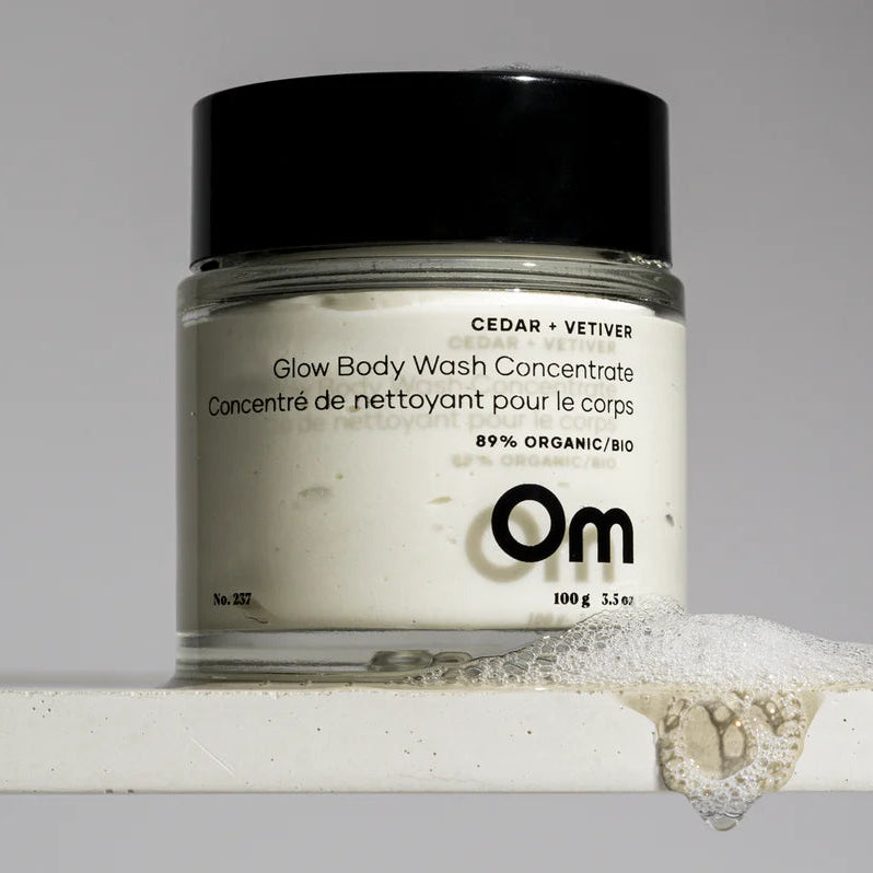 Om Organics Cedar + Vetiver Glow Body Wash Concentrate