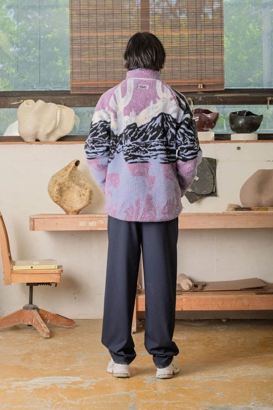 Kuwalla Printed Sherpa Fleece Jacket