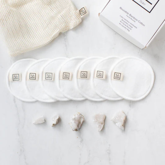 Só Luxury Bare Reusable Bamboo Cotton Facial Rounds