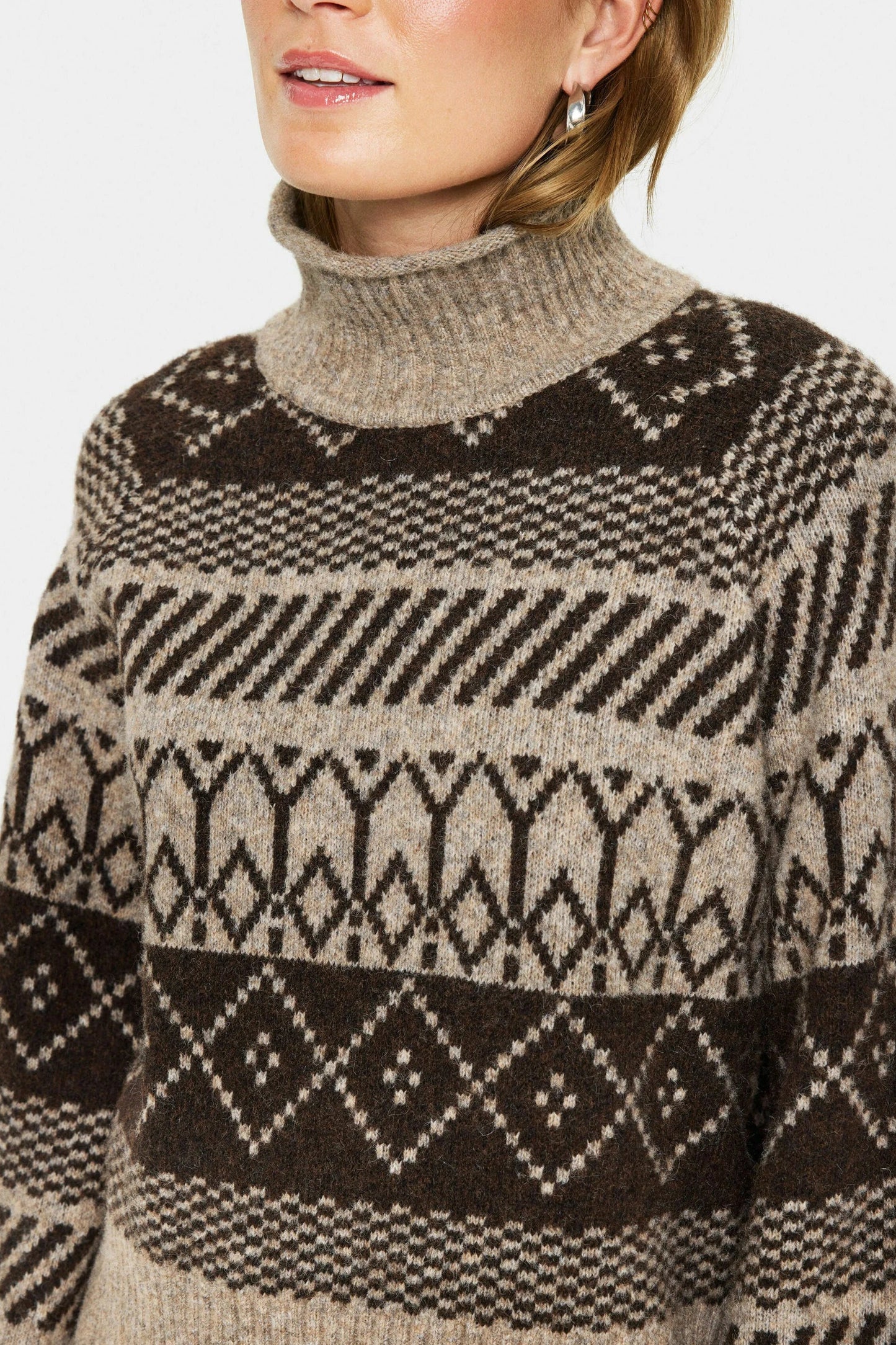 Saint Tropez MichaSZ Rollneck Sweater Fondue Fudge