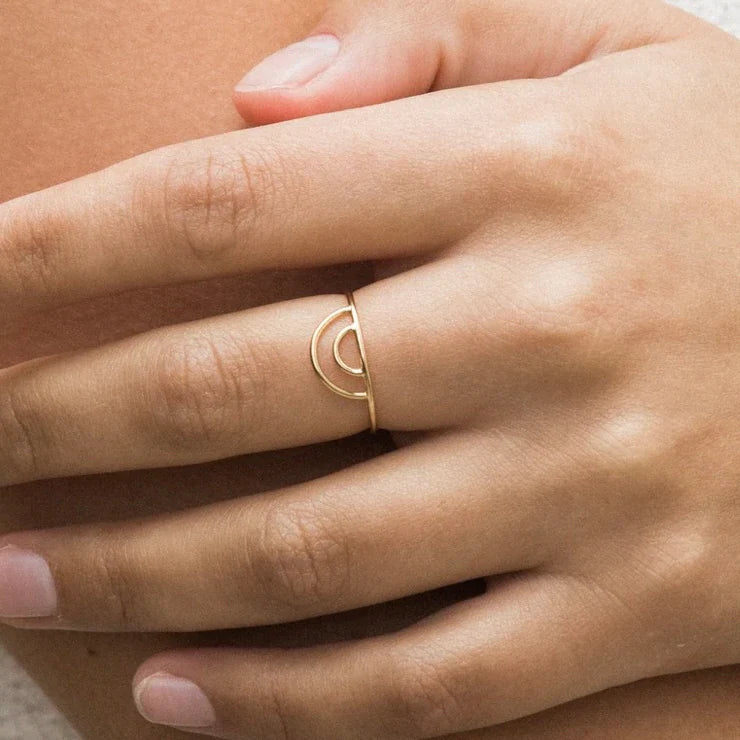 Petite Gold Aurora Ring (Rainbow Arch)