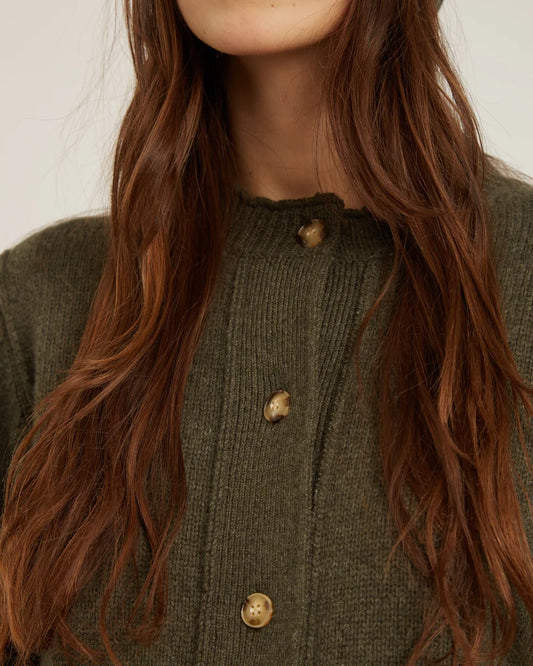 Naif Lune Cardigan Melange Army