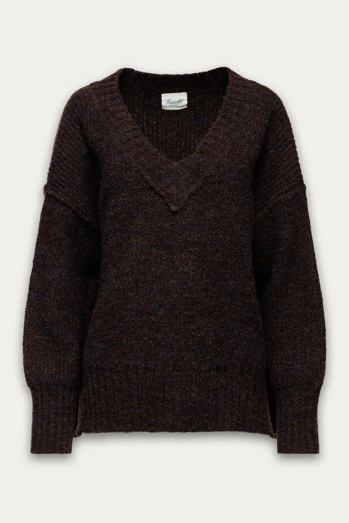 Kuwalla Brea V-Neck Sweater Chocolate Brown