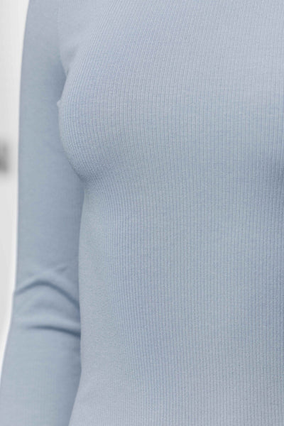 Kuwalla Plush Rib Long Sleeve Frosty Blue
