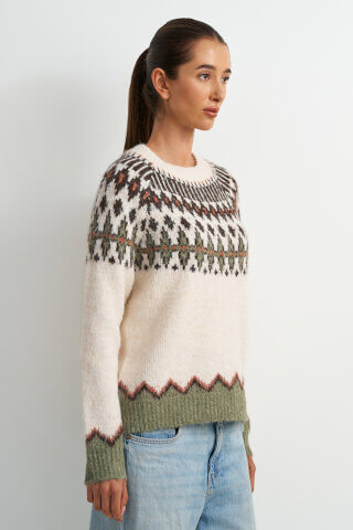 Astrid Suzannah Crew Beige Multi