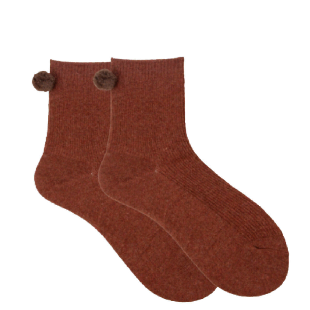 XS Unified Socks Winter Pom Pom Chestnut