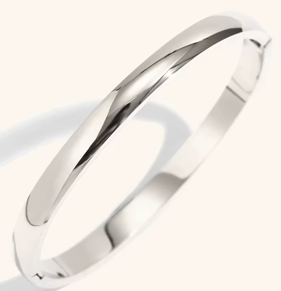 HoopLa - Sofia-Hinge Bangle 14K Gold Waterproof- PVD plated: Yellow Gold / Wide
