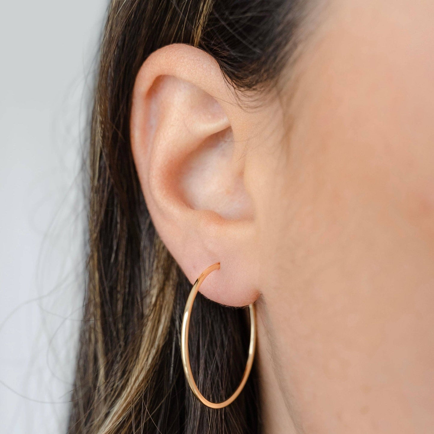 Petite Gold - Thin Hoops: Gold Filled / 12mm