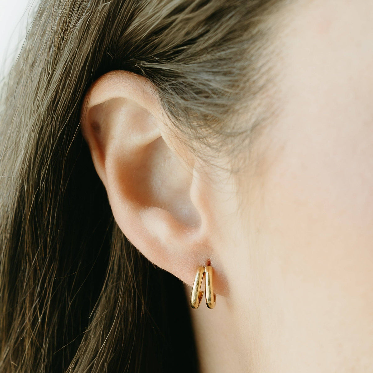 PETITE GOLD - The Amara Double Hoops