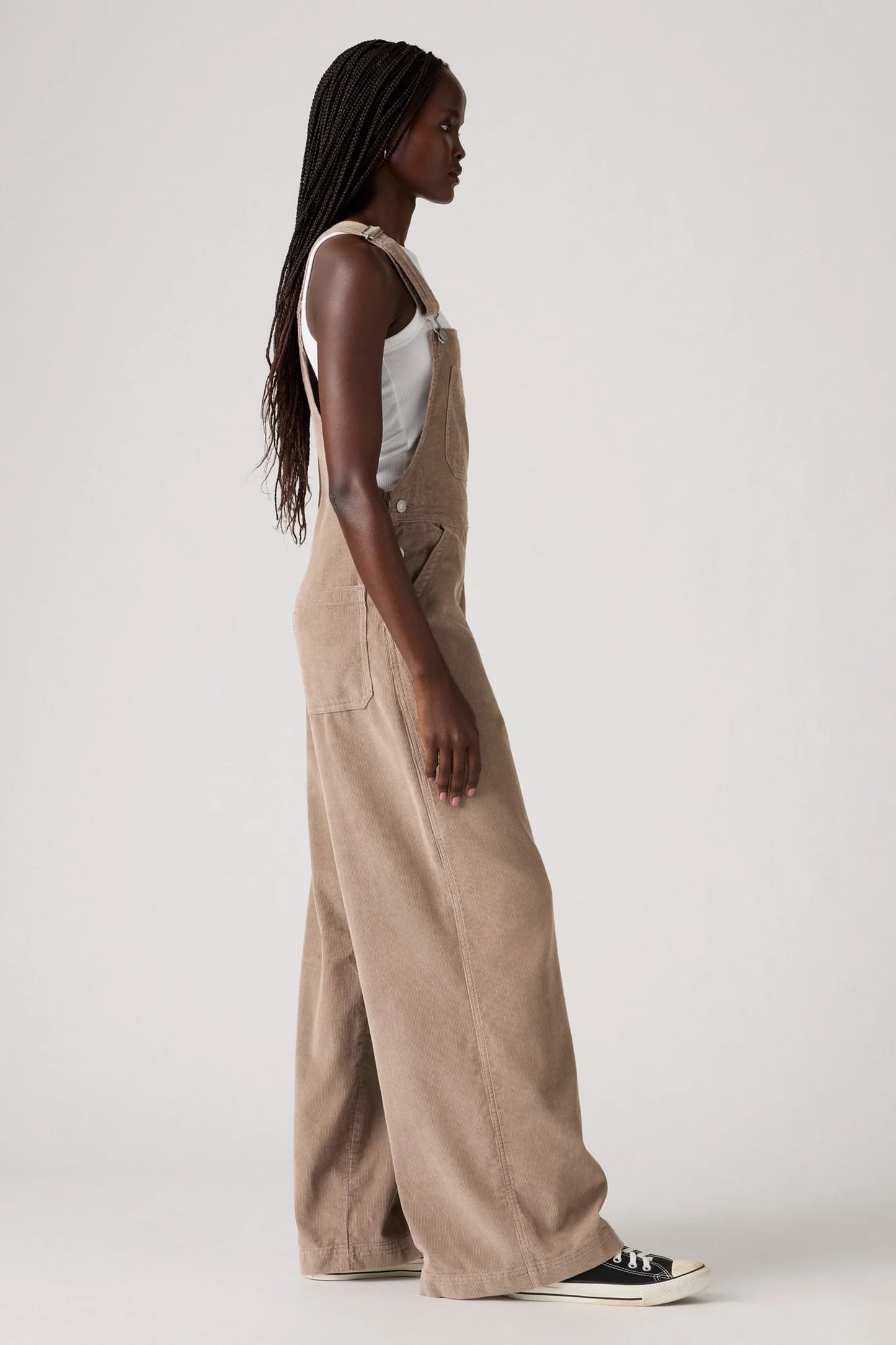Levi's XL Corduroy Overalls Taupe Grey