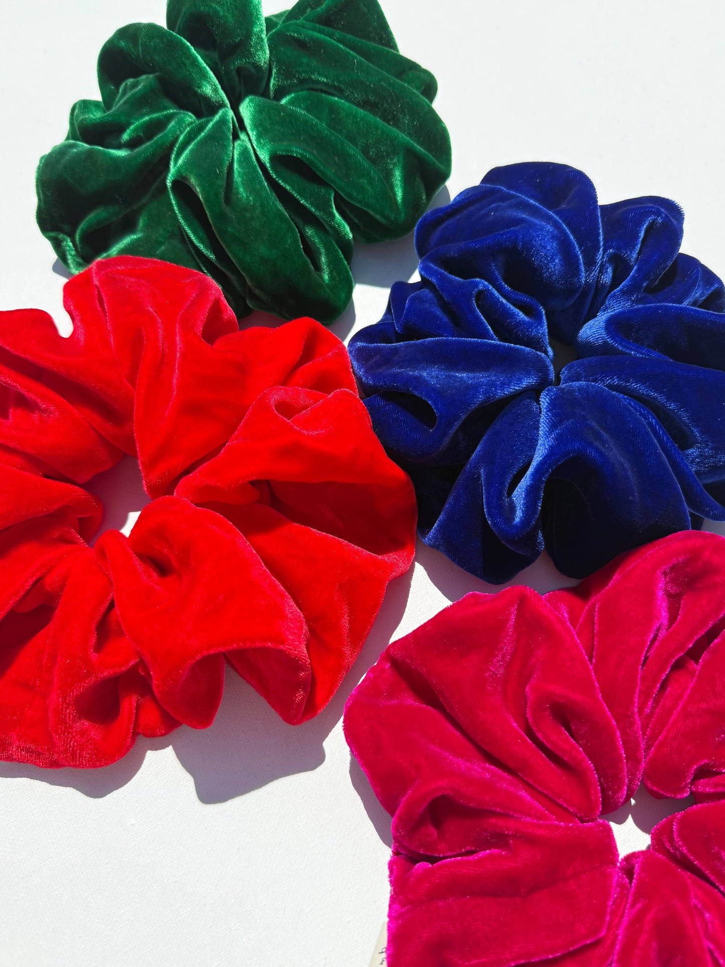 Billy Bamboo Silk Velvet Scrunchie - Ruby