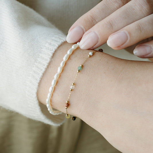 Petite Gold Freshwater Pearl Bracelet