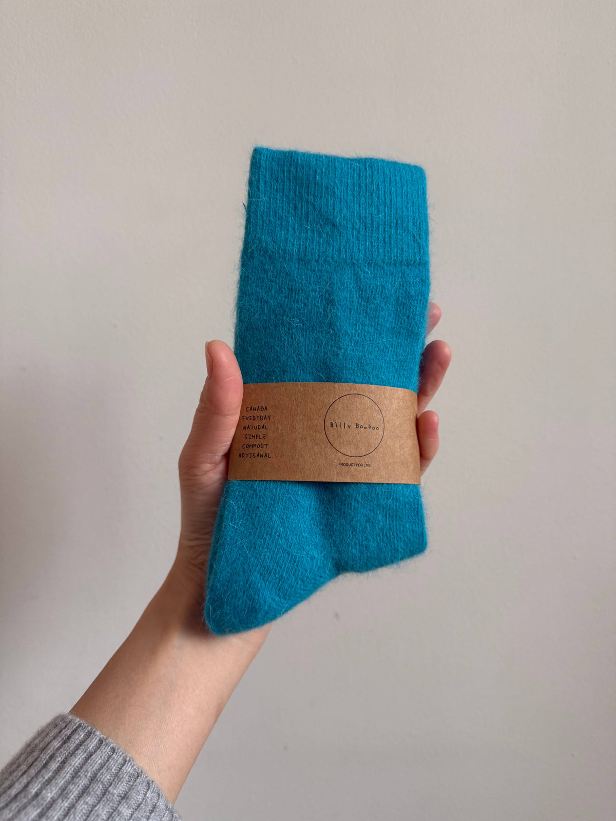 Billy Bamboo - Fluffy Angora Socks Red Coral