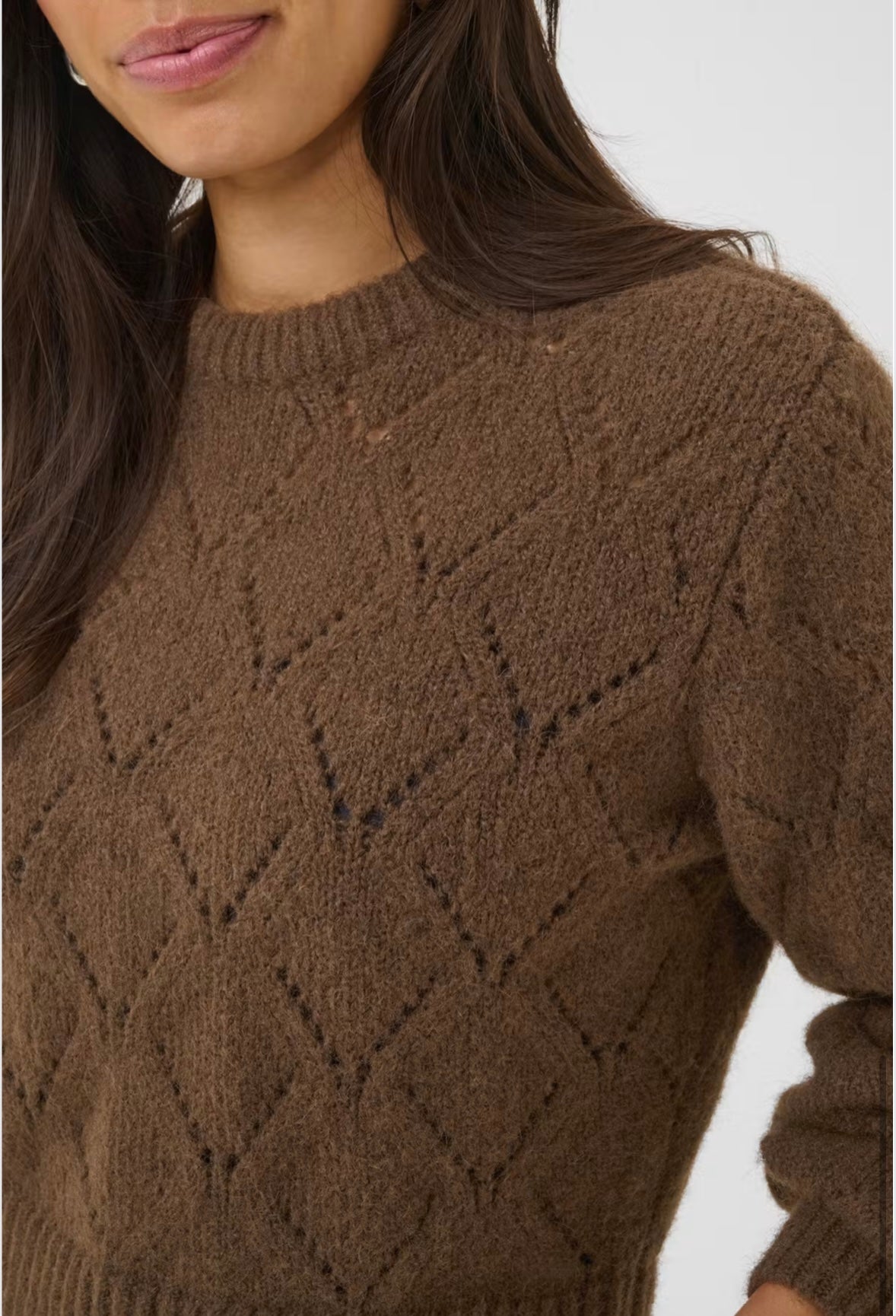 Saint Tropez TabbathaSZ Pullover Dark Earth Melange Brown