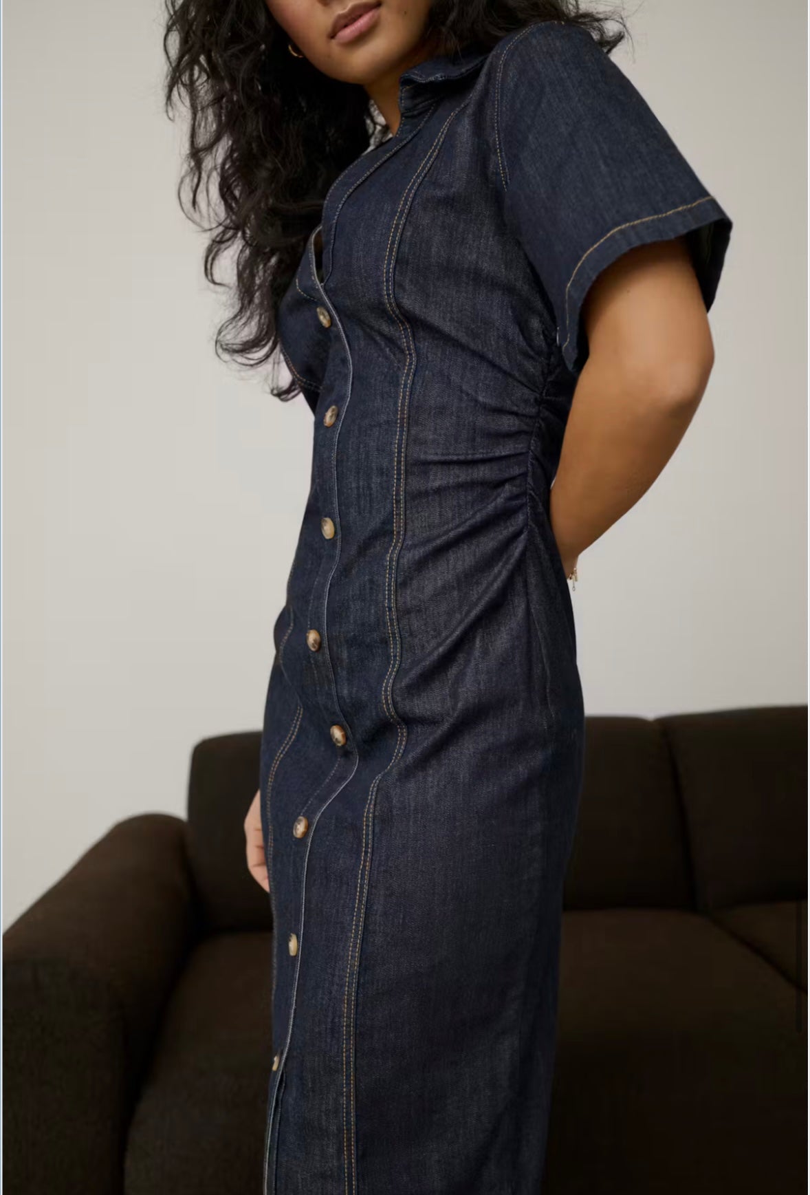 Kaffe KAmolly Denim Dress Raw Blue Denim
