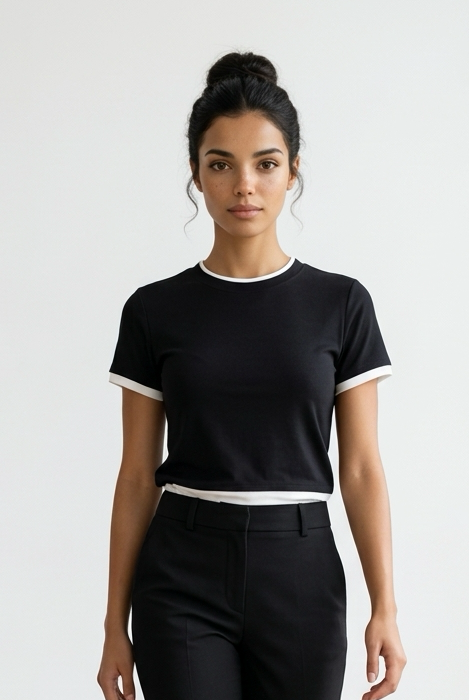 Kuwalla Riley Twofer Tee Black/White