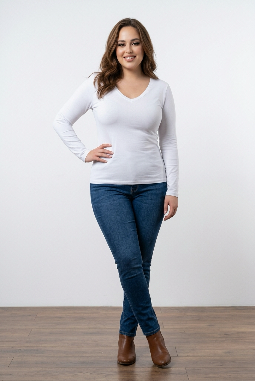 Kaffe KAliddy V-Neck T-Shirt Chalk