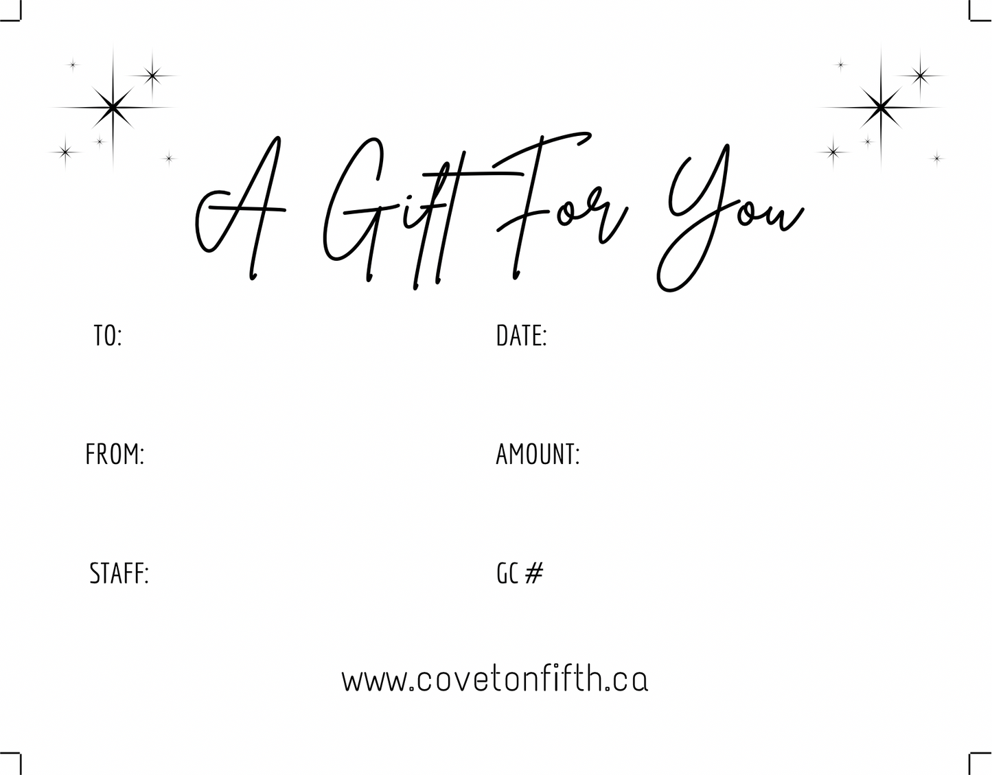 Covet on 5th Gift Card