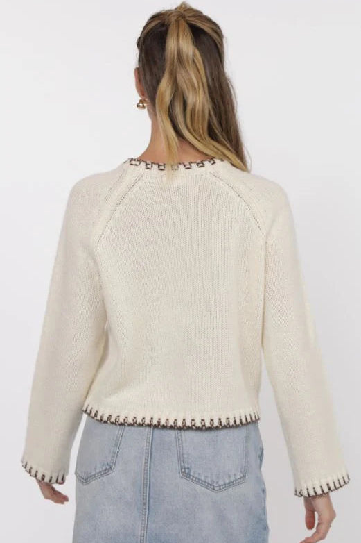 Sage the Label Reyna Sweater Cream Brown