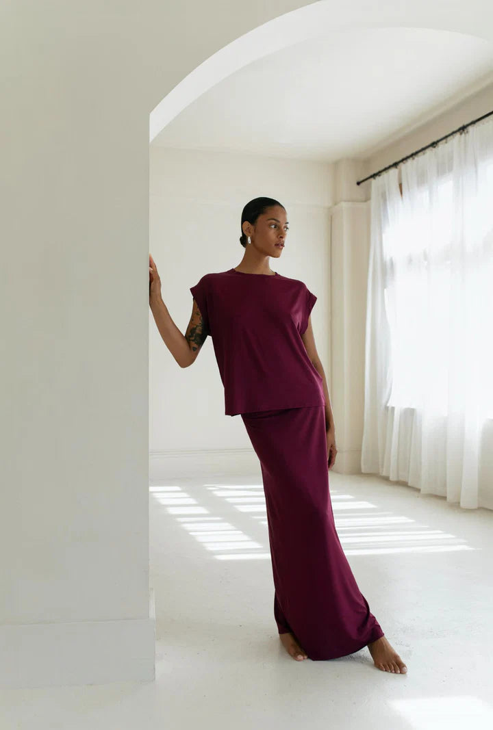 Paper Label Mayla Long Skirt Fig