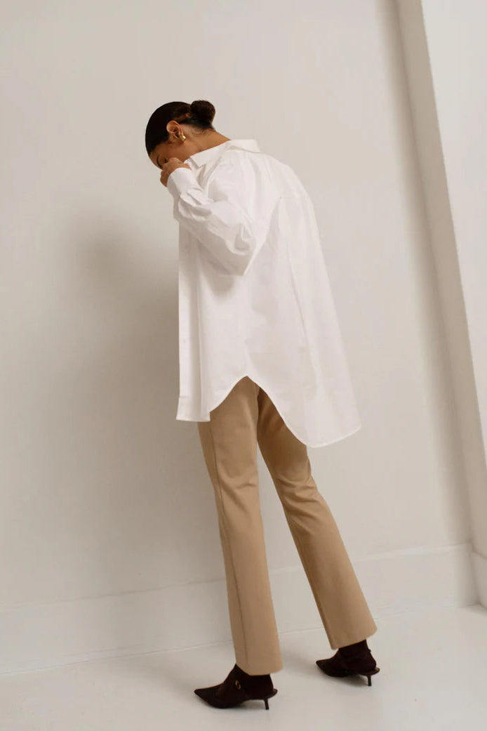 Paper Label Yule Classic Oversized Shirt Bright White