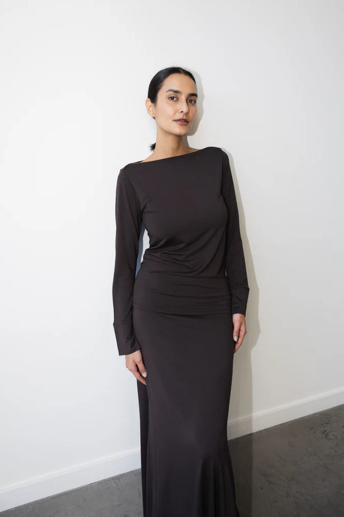 Paper Label Dahlia Long Sleeve Black