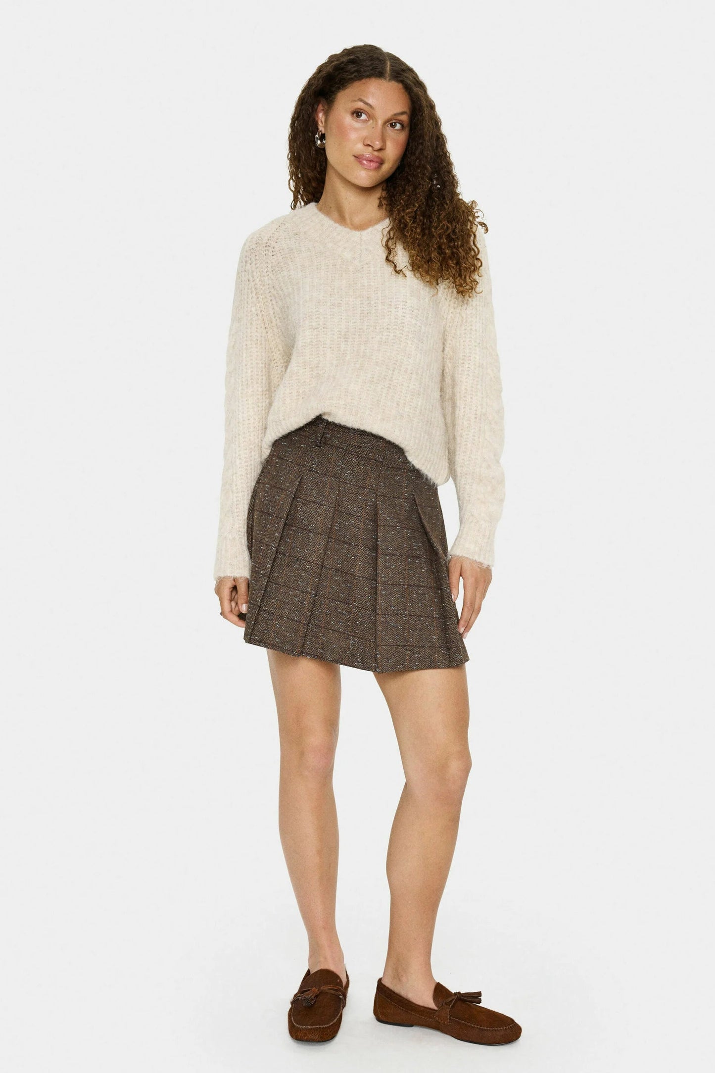 Saint Tropez MandaSZ Pullover Brown Rice Melange