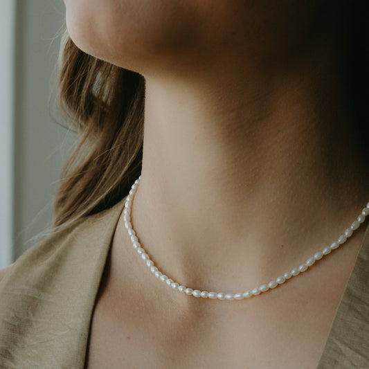 Petite Gold Mini Pearls Necklace