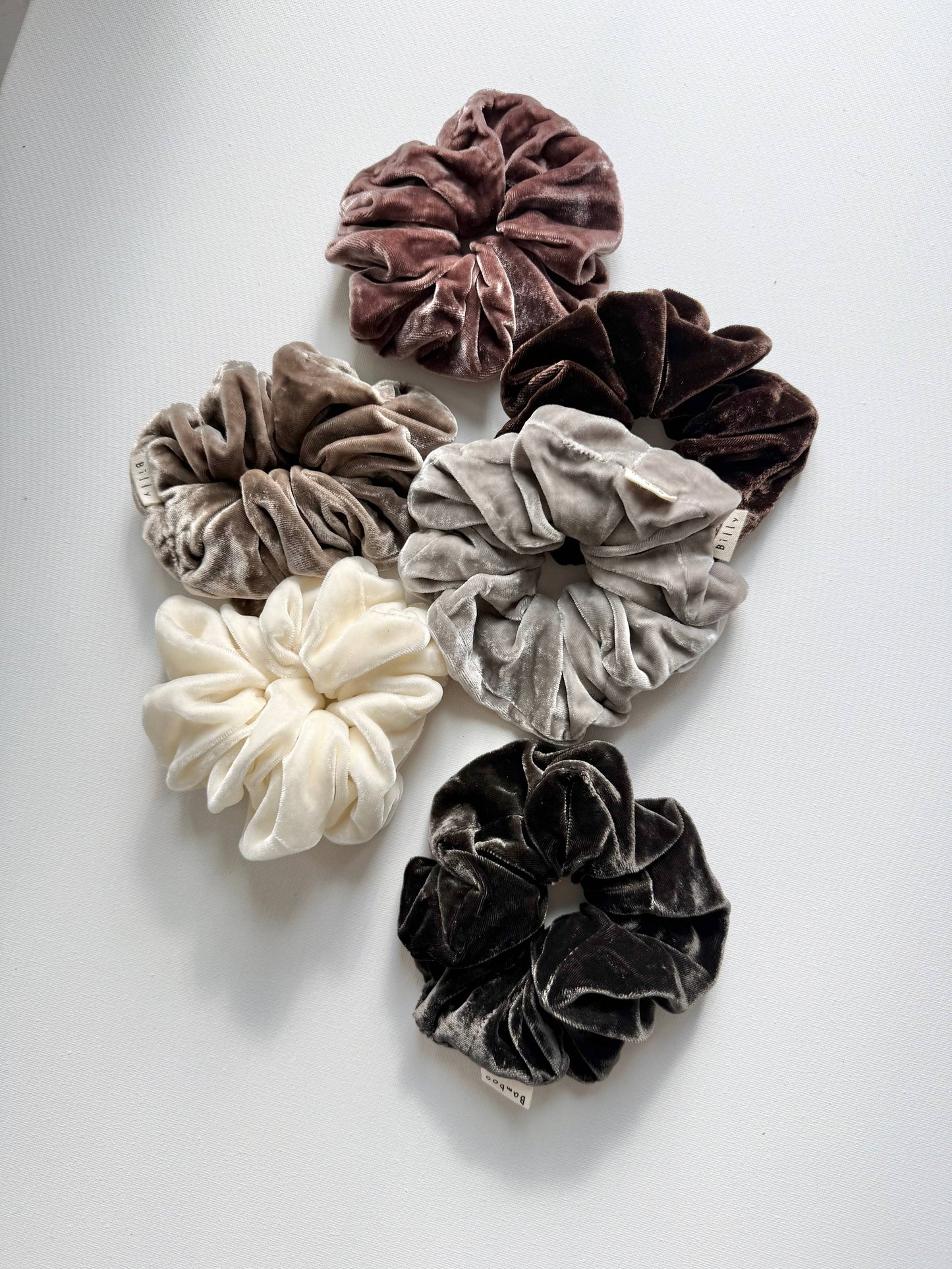 Billy Bamboo Silk Velvet Scrunchie - Tiger’s eyes