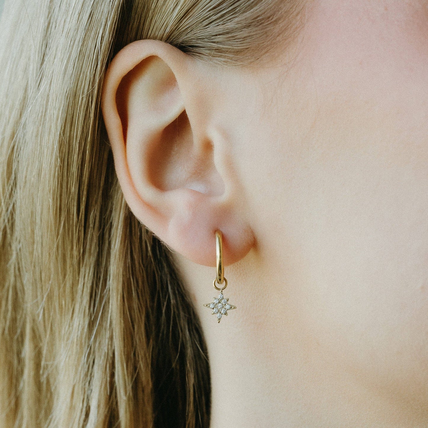 Petite Gold Starlight Hoops