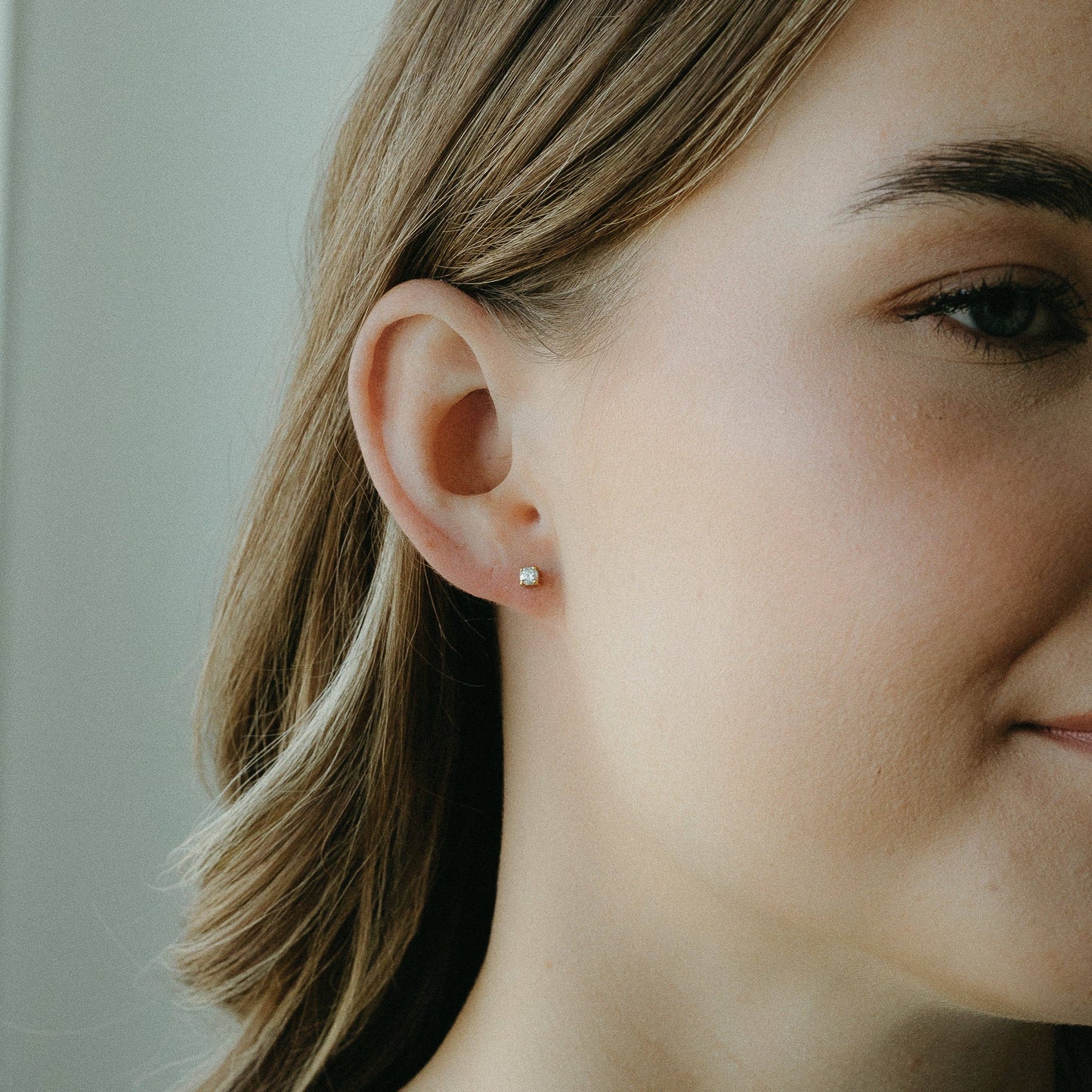 Petite Gold Diamond Studs