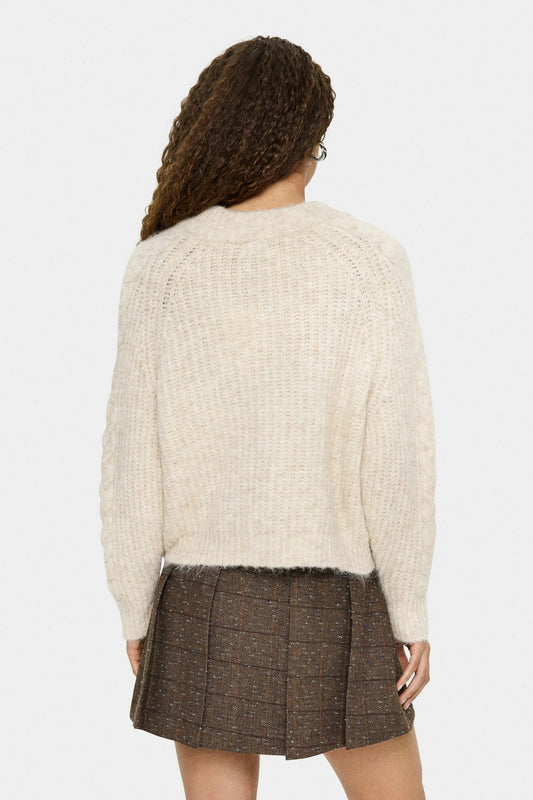 Saint Tropez MandaSZ Pullover Brown Rice Melange