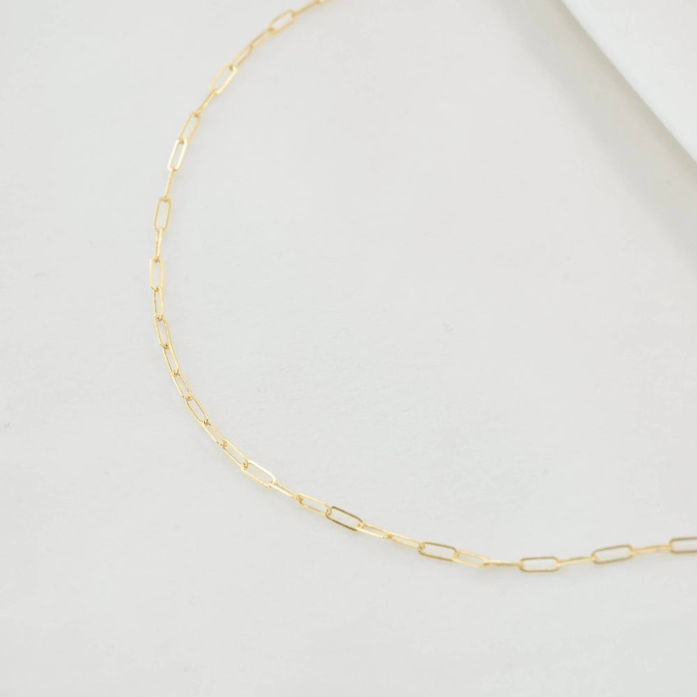 Petite Gold Paperclip Chain 16" Gold Filled