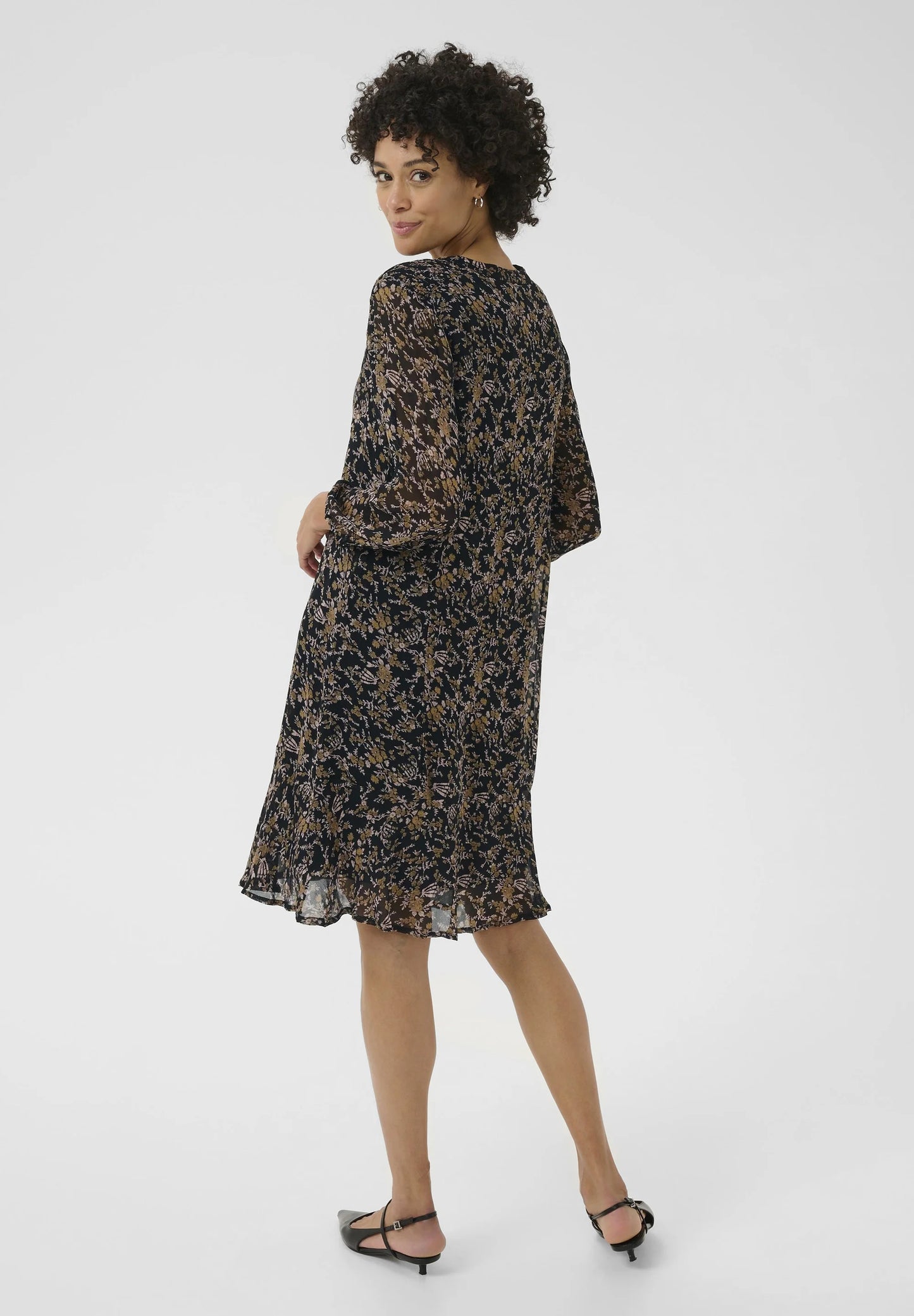 Part Two ElkasPW Dress Black Flower Bouquet