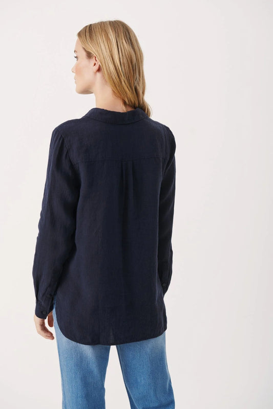 Part Two Kivas Linen Shirt Night Sky