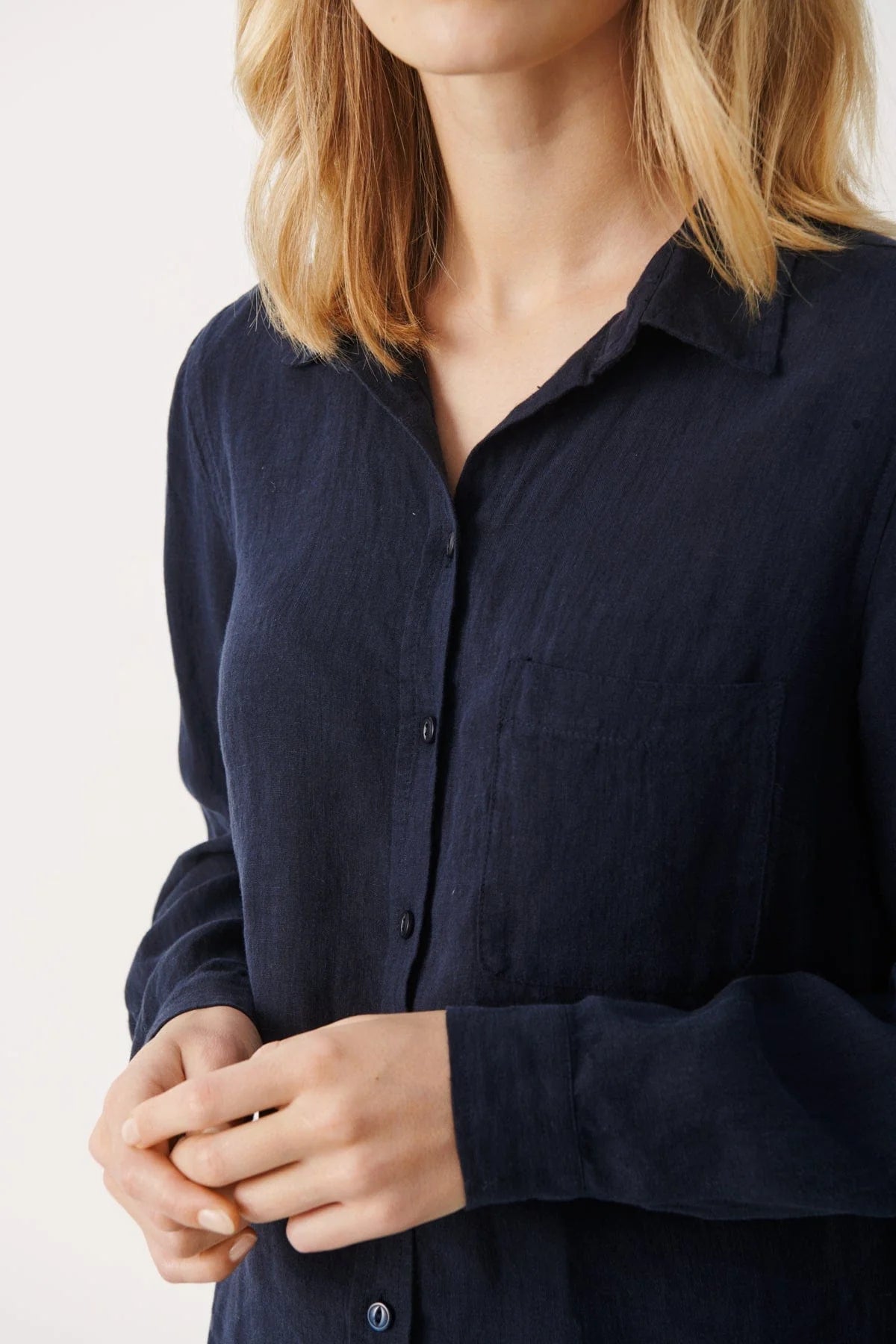Part Two Kivas Linen Shirt Night Sky