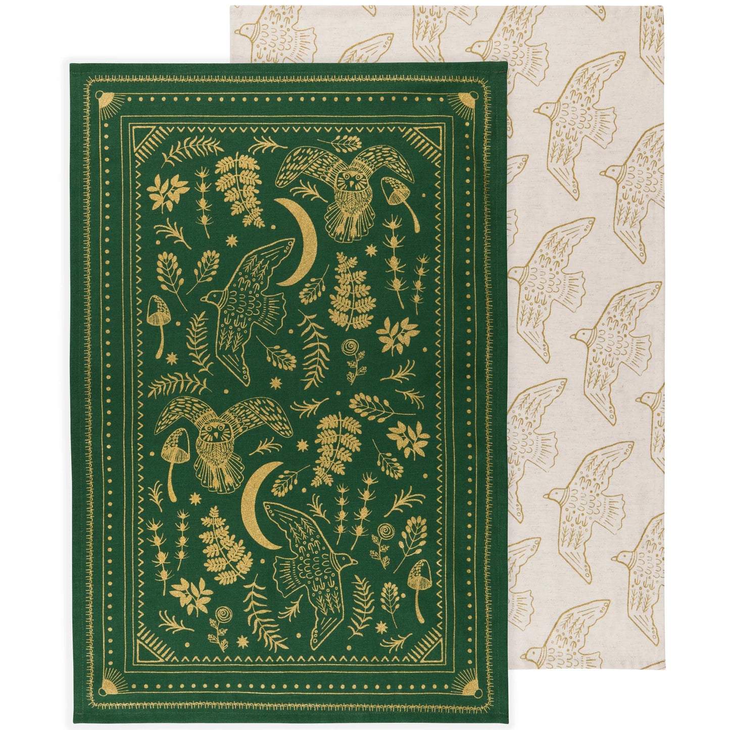 Danica Linen Blend Dishtowels Set/2 Moonlit