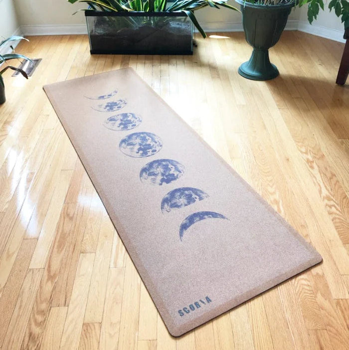 Scoria Cork Yoga Mat 4.5mm Moon Phases
