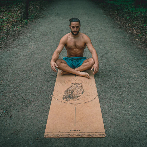 Scoria Cork Yoga Mat 4.5mm Owl