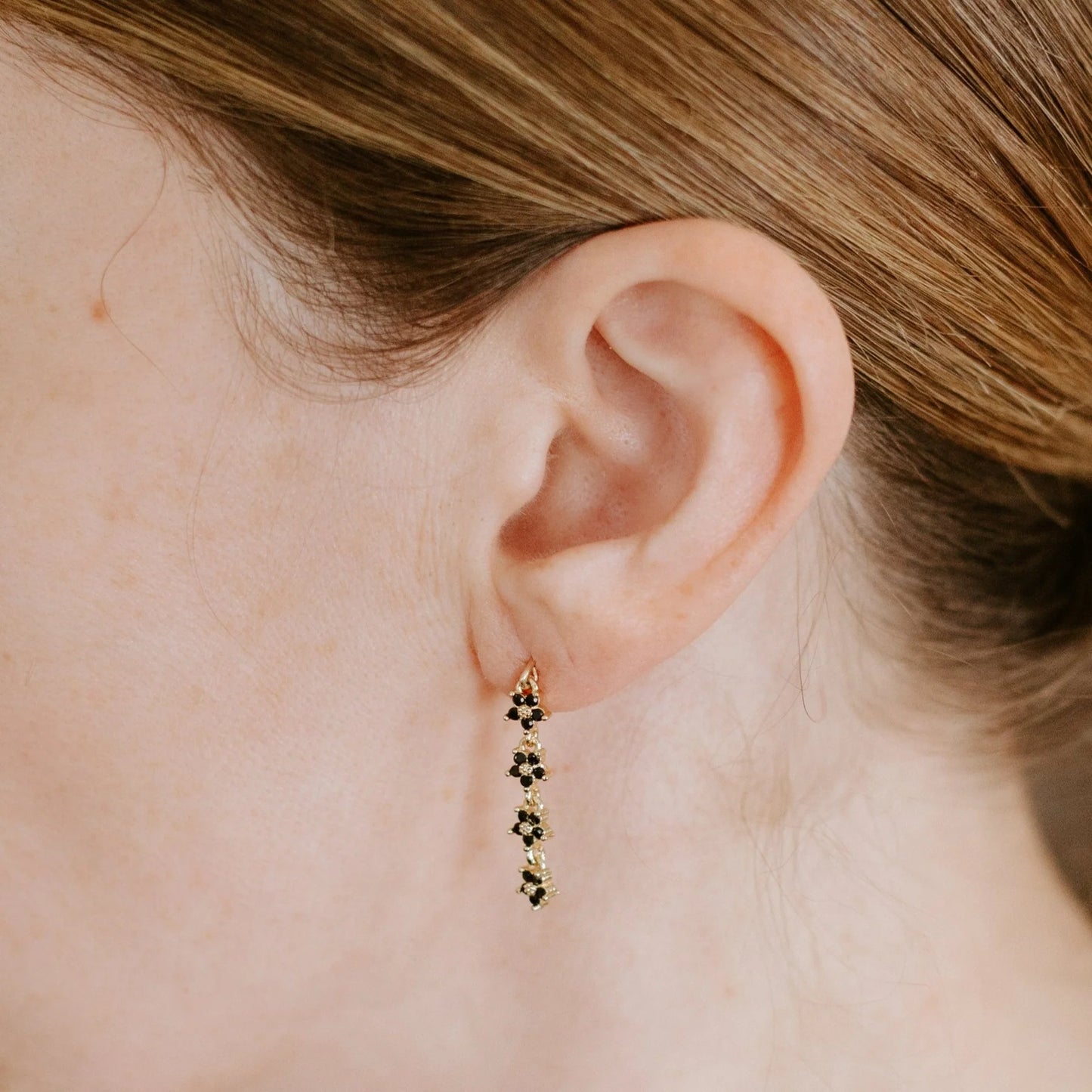 Jillian Leigh Odette Earrings Gold/Black