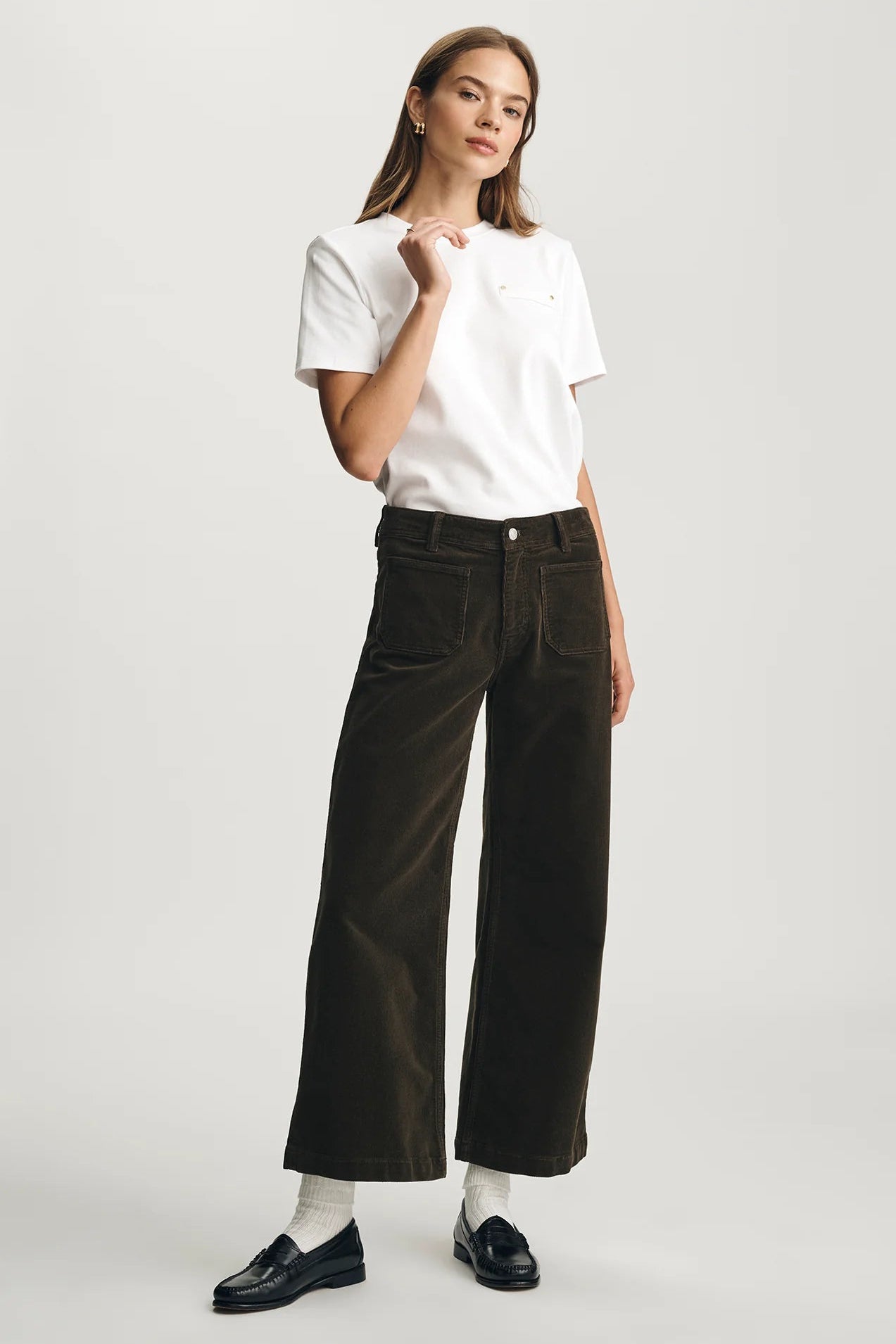 Mavi Paloma Marine Corduroy Pants Dollar Bill