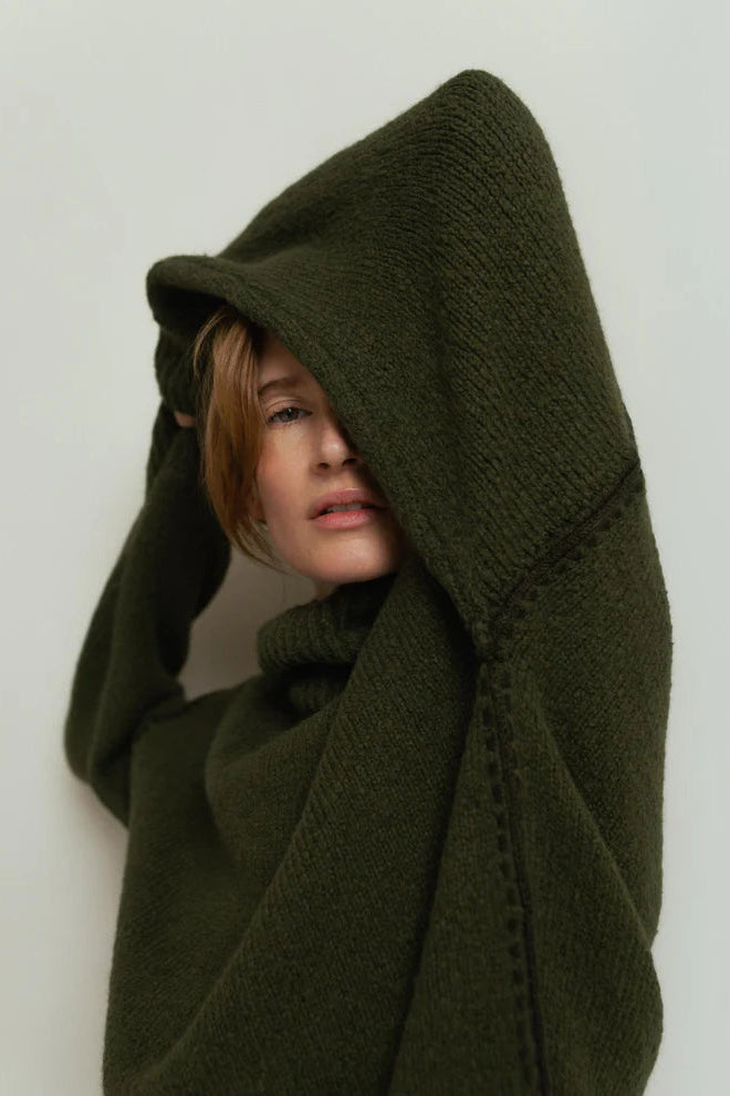 Paper Label Ari Turtleneck Sweater Bronze Green