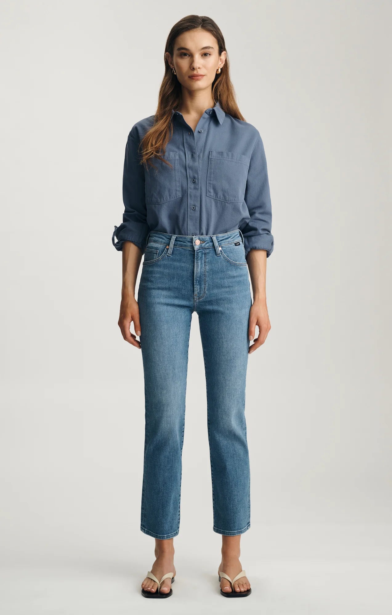 Mavi Kendra Mid Brushed Flex Blue
