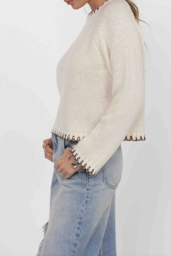Sage the Label Reyna Sweater Cream Brown
