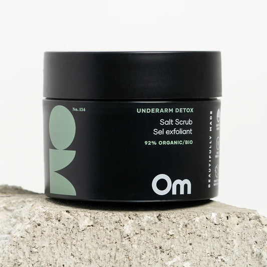 Om Organics Underarm Detox Salt Scrub - Full Size 110g