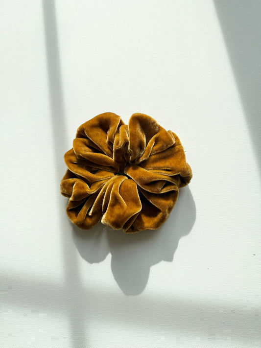 Billy Bamboo - Silk Velvet Large Scrunchie Moss
