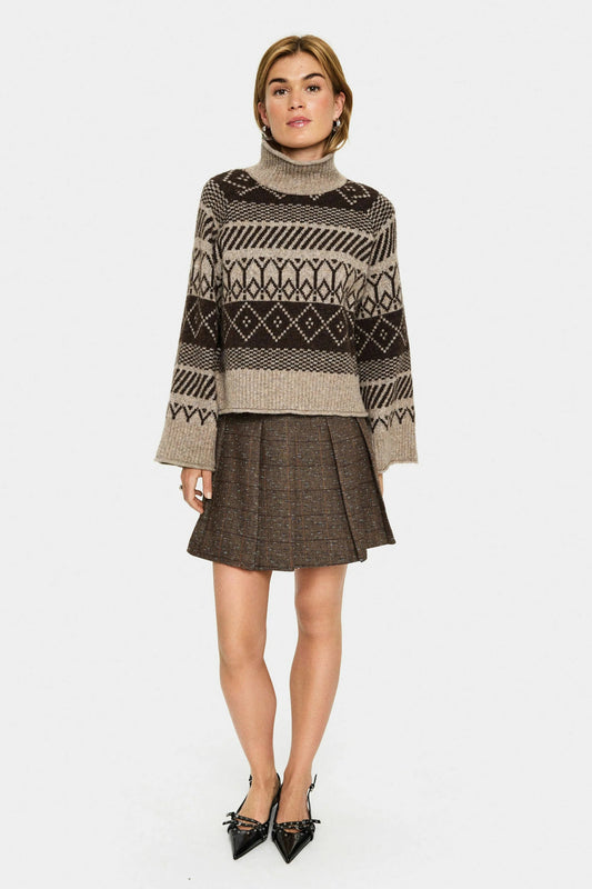 Saint Tropez MichaSZ Rollneck Sweater Fondue Fudge