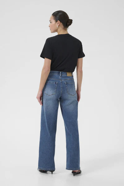 Kaffe KAbrook High Waisted Jeans Medium Blue