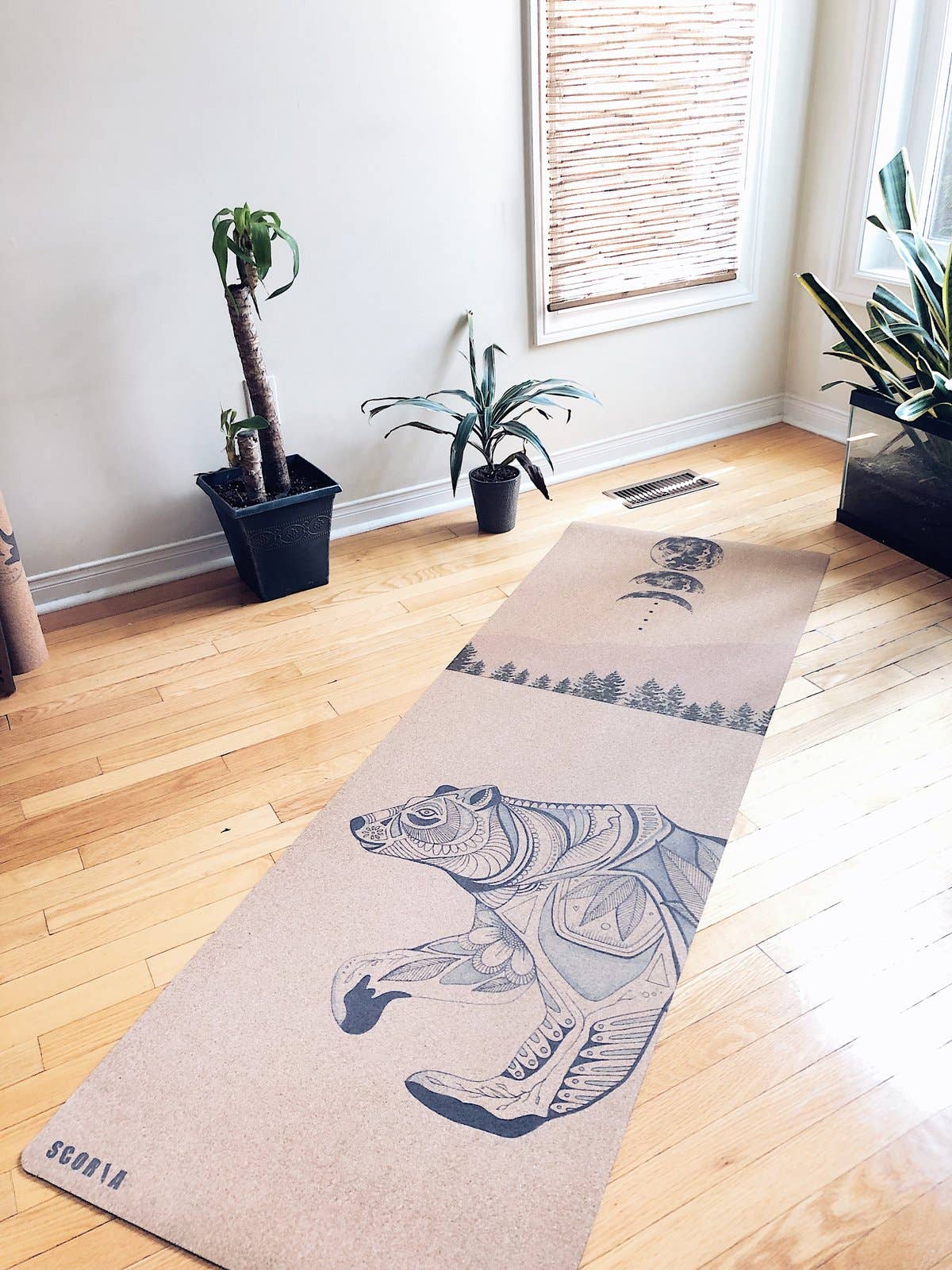 Scoria - Night Bear Cork Yoga Mat (4.5mm)
